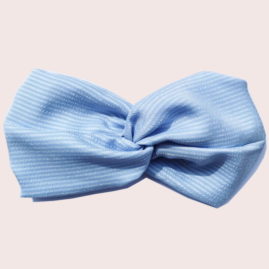 Headband Femme - Headband Cheveux - Headband Bleu - Headband Rayure - Accessoire De Mode - Accessoire Pour Cheveux - Polyester - Made In France - Laure Derrey - Bobart Bijoux