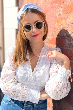 Headband Femme - Headband Bleu - Accessoire Cheveux - Accessoire Pour Cheveux - Headband - Bandeau Cheveux - Bandeau À Rayure - Bandeau Femme - Laure Derrey - Bobart Bijoux
