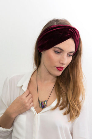 Headband Velours - Bandeau Velours - Headband Femme - Bandeau En Velour - Accessoire Pour Cheveux - Accessoire Femme - Accessoire De Mode - Headband - Made In France - Velours - Headband Velours Rouge - Headband Rouge - Laure Derrey - Bandeau Rouge Femme - Bobart Bijoux
