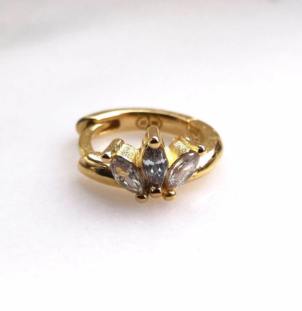 Mini créole plaqué or zirconium 
