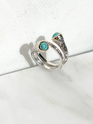 Bague Naël argent canyon turquoise