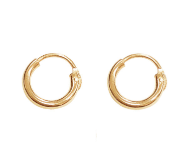 Mini anneaux créoles en plaqué or