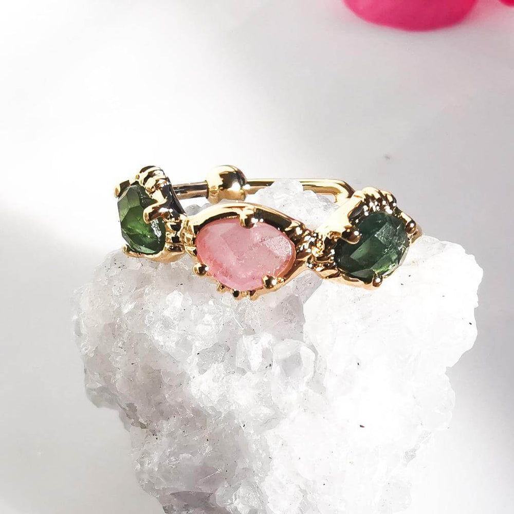 bague au fil de lo réglable tourmalines