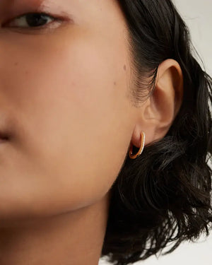 Boucles d'oreilles Spike - Zircon Blanc - Or