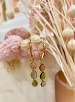 Boucles d'oreilles Aurore - Boucles d'oreilles pendantes - Tourmalines - Pierres semi precieuses - Bobart Bijoux