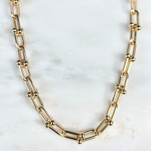 Collier chaîne Lola grosse maille en plaqué or 