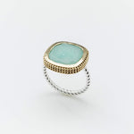 Bague Saona - argent et amazonite