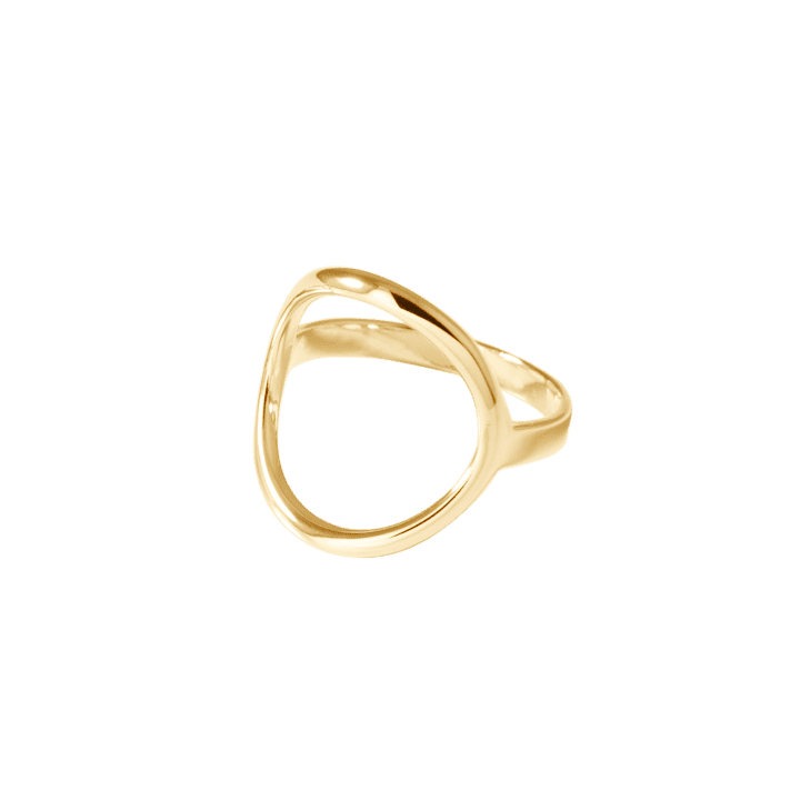 Bague anneau cercle large - plaqué or - Bijoux créateur Paris