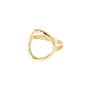 Bague anneau cercle large - plaqué or - Bijoux créateur Paris