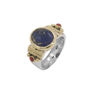 Bague ethnique - Argent et Lapis Lazuli - moyenne