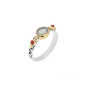 Bague CANYON pierre ethnique - Argent et Labradorite - fine