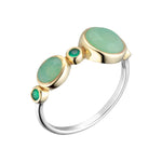 Bague Leony - Onyx et Chrysoprase