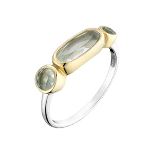 Bague CANYON argent et Améthyste verte
