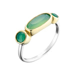 Bague Aria - Onyx et Chrysoprase