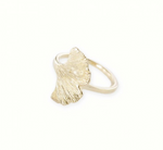 bague ginko feuille plaqué or bijoux 
