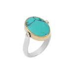 Bague Canyon argent réversible lapis lazuli et turquoise 