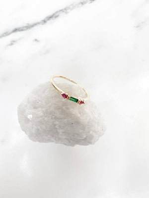 bague ultra fine plaqué or couleur