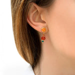 Boucles d'oreilles percées Silma - Orange