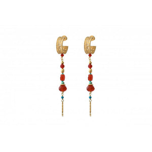 Boucles d'oreilles percées lumineuses Silma - Orange