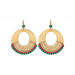 Boucles d'oreilles dormeuses Silma - Vert