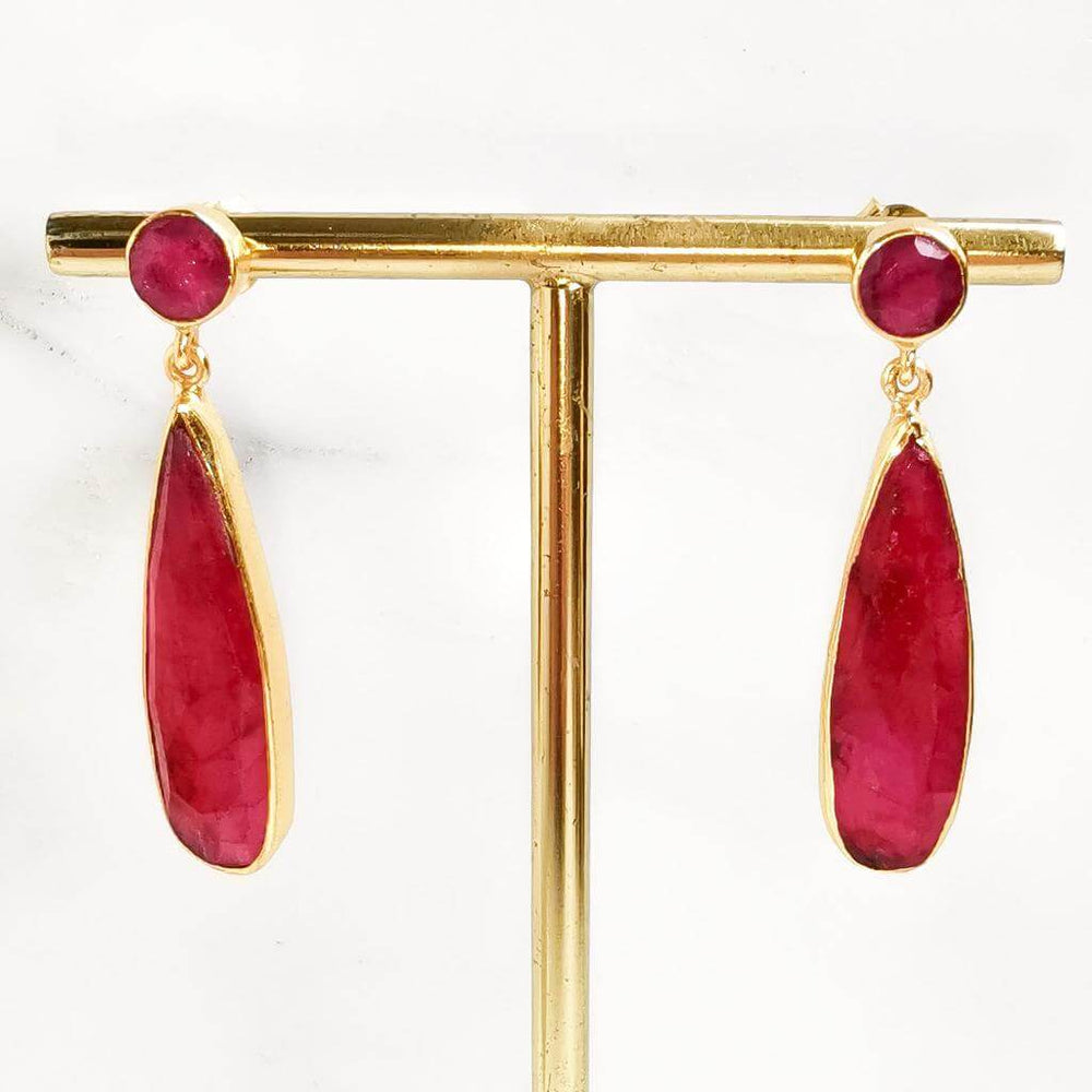 Boucles d'oreilles Ruby - Racine de rubis