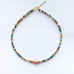 Collier Bali - Agate et Quartz fraise