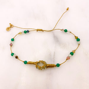 Bracelet Talisman - Prehnite verte