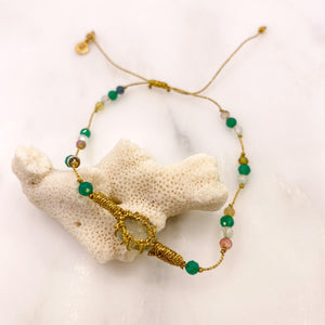 Bracelet Talisman - Prehnite verte