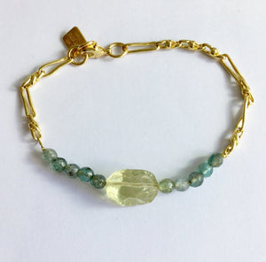 Bracelet Turquoise et Quartz Jaune