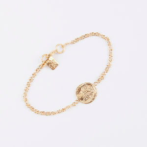 Bracelet Vintage Médaille Doré