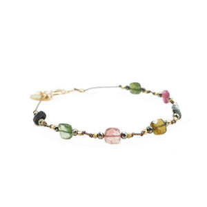 bracelet tormaline et pyrite By Johanne - Bracelet pierres semi-précieuses