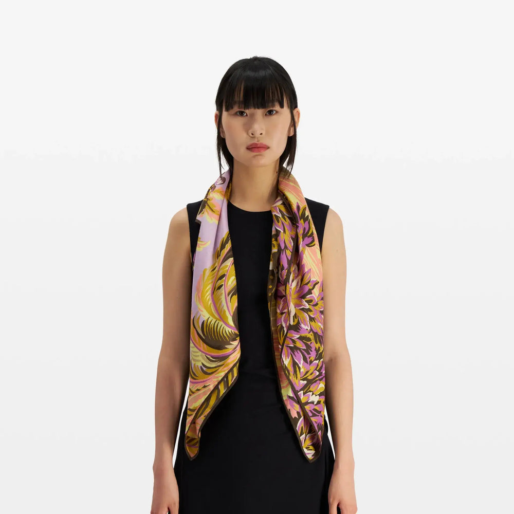 Foulard Carré Chatou  - Inoui Edition - soie et modal  
