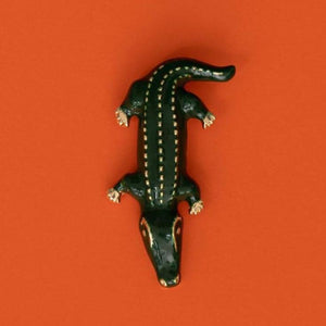 CLAP - Coco green crocodile - bijoux à clipper