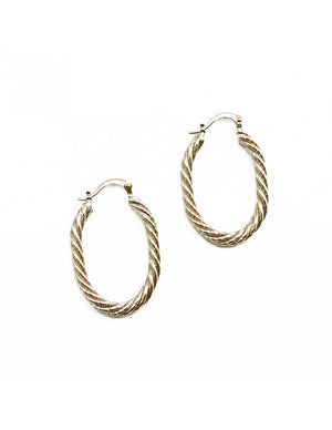 Boucles d'oreilles créoles torsadé Coco