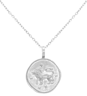 Collier astro médaille argent Lion