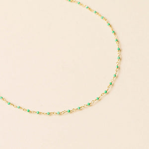 Collier inde - Une à Une - collier chrysoprase - pierres fines