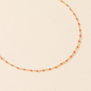 Collier inde - Une à Une - collier corail - pierres fines