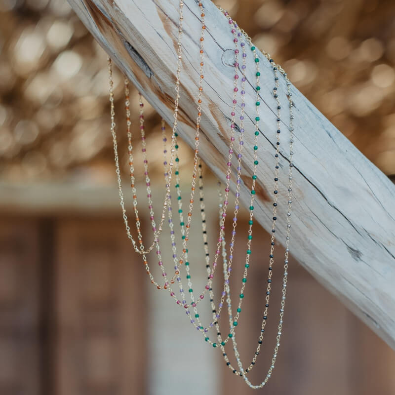 Collier Inde - Pierres semi-précieuses