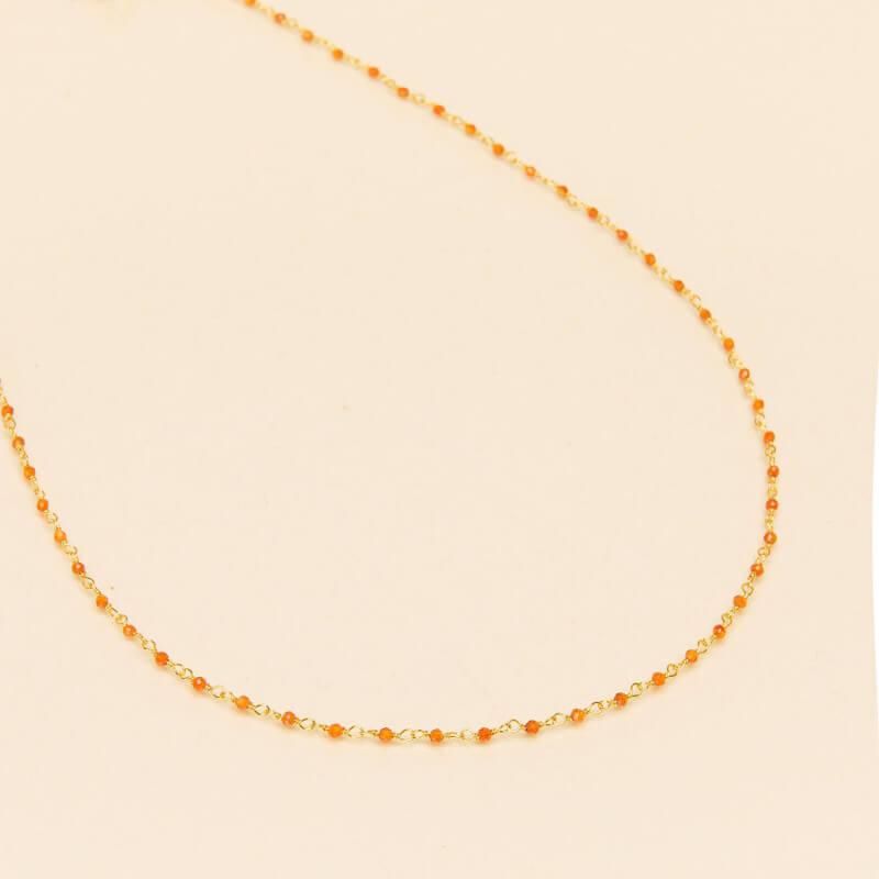 Collier inde - Une à Une - collier cornaline - pierres fines