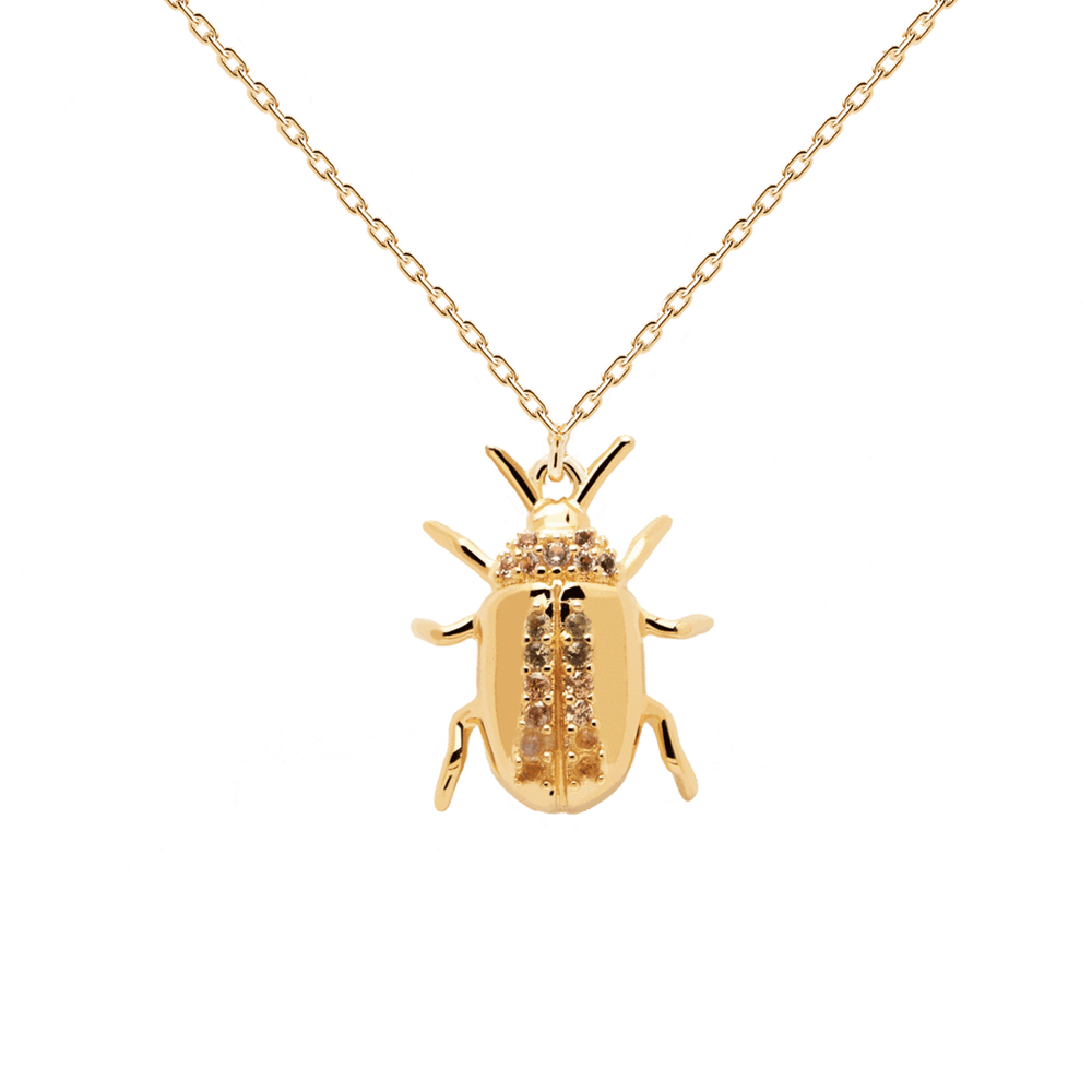 Collier amulette Balance Beetle - Or