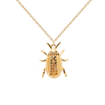 Collier amulette Balance Beetle - Or