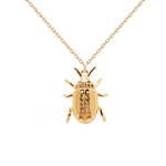 Collier amulette Balance Beetle - Or