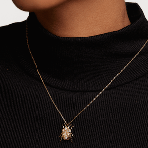 collier scarabee original plaque sur argent