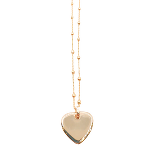 Collier Maddy - pendentif coeur - Bijoux plaqué or 