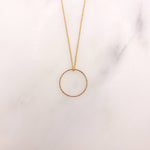 Collier Carolina - Anneau Martelé fin