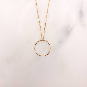 Collier Carolina - Anneau Martelé fin