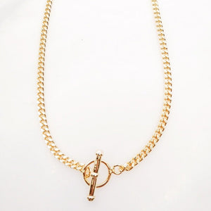 collier maille gourmette plaqué or collier ras de cou  