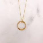 Collier Margiela - Triple Anneau martelé fin