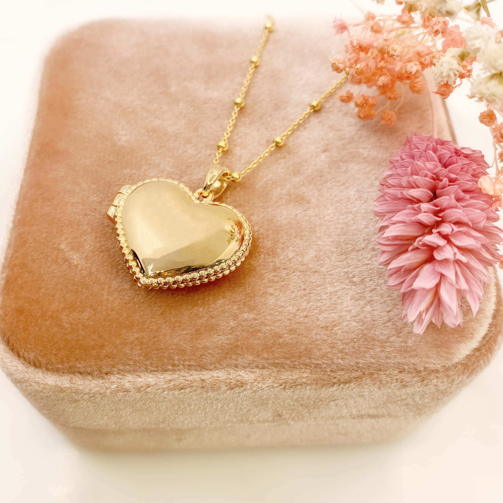 Pendentif Porte Photo Plaqué Or Collier Femme Chaîne Et Pendentif