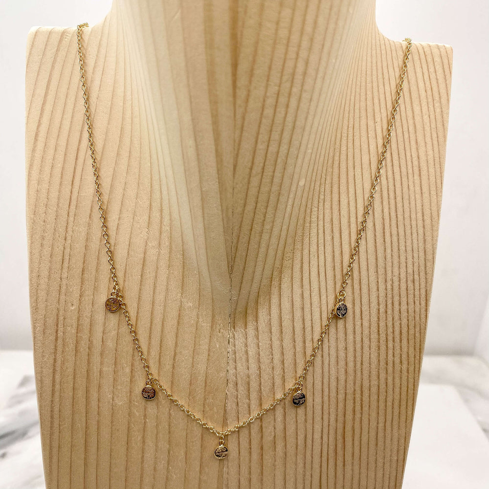 Collier mini pampille - plaqué or - bijoux